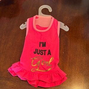 Bright Pink Dog' Ruffle Tank Dress - I'm Just A Girl